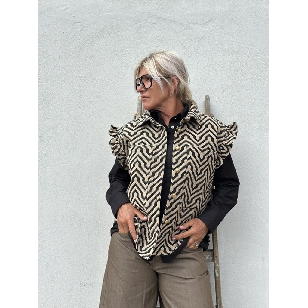 GASPAR WAISTCOAT TORONTO DARK SAND