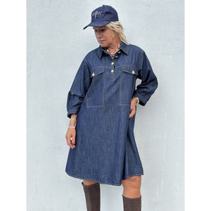 GASPAR DEMIN DRESS  RIO DARK BLUE