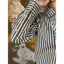 Indlæs billede til gallerivisning GASPAR SHIRT MADISON STRIPE BROWN/BLUE
