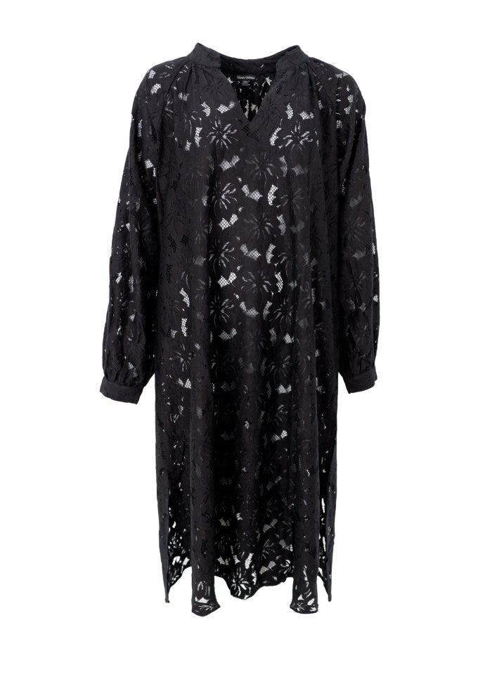 BLACK COLOUR DRESS NELLY FLOWER BLACK 40518