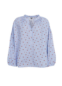 BLACK COLOUR BLOUSE WITTY BLUE CHERRY 40899