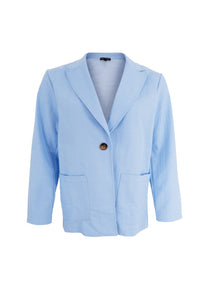 BLACK COLOUR BOX BLAZER LIGHT BLUE 40567