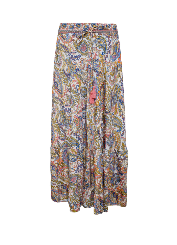 BLACK COLOUR SKIRT LUNA REGULAR OLIVE FLOWER 39132