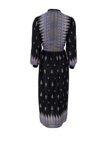 BLACK COLOUR LUNA ROSE LONG DRESS FALL BLUE 39197