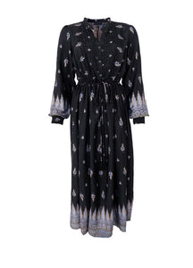 BLACK COLOUR LUNA ROSE LONG DRESS FALL BLUE 39197