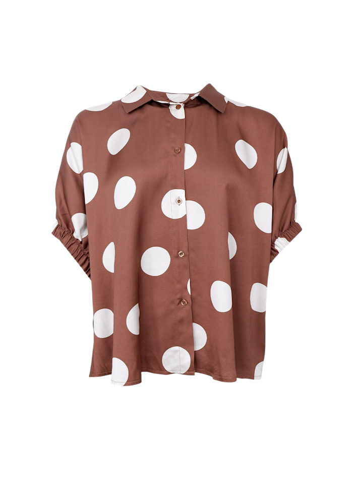 BLACK COLOUR BLOUSE MABEL MOCCA DOT 40988