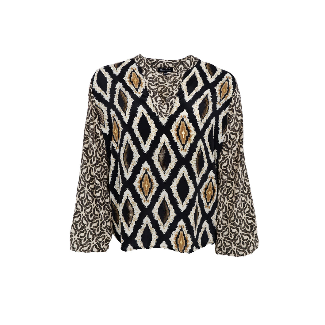 BLACK COLOUR BLOUSE LUNA BLACK TILE 39227