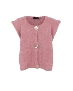 BLACK COLOUR VEST 1217 WINTER ROSE