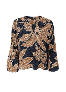 BLACK COLOUR LUNA BLOUSE LILLY BRONZE PETROEL 39208