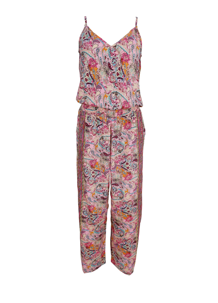 BLACK COLOUR LUNA ELLA JUMPSUIT BOTANICAL ROSE 39176