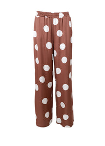BLACK COLOUR MABEL PANT MOCCA DOT 40990