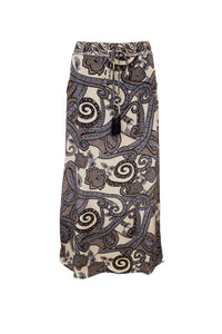 BLACK COLOUR LUNA REGULAR SKIRT GREY PAISLEY 39132