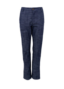 BLACK COLOUR BOX PANT REGULAR FIT 40560 NAVY DEMIN