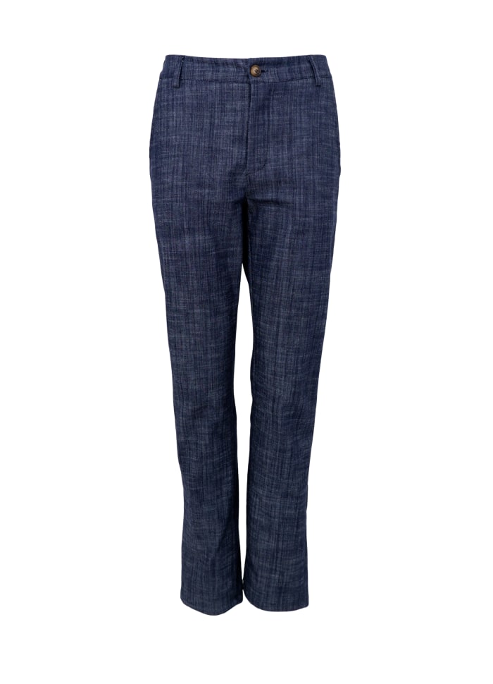 BLACK COLOUR BOX PANT REGULAR FIT 40560 NAVY DEMIN