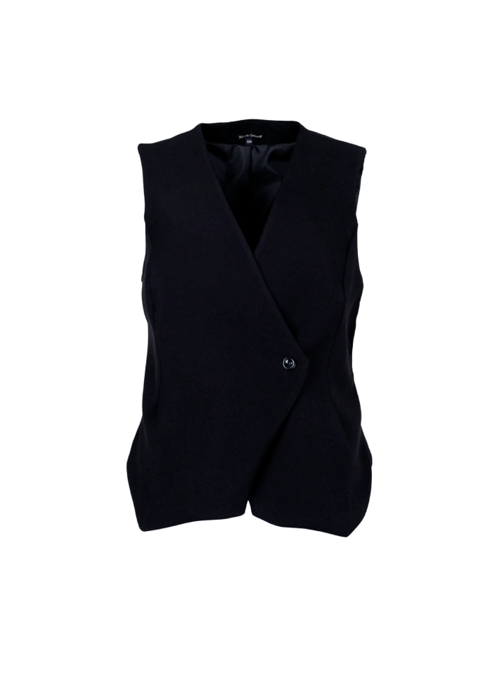 BLACK COLOUR CHICAGO VEST BLACK 40497