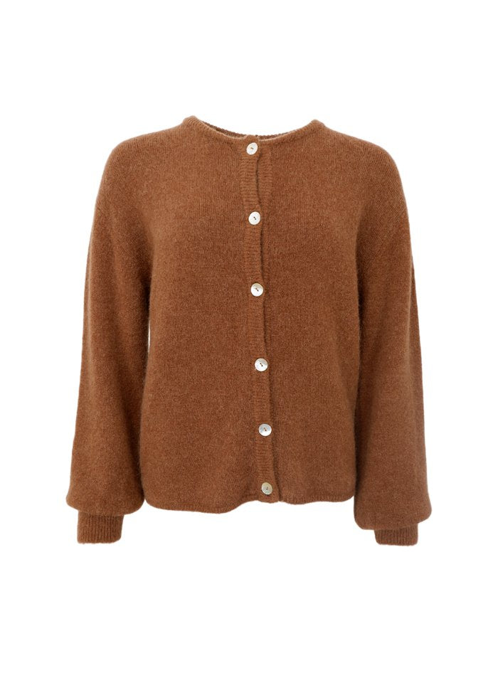 BLACK COLOUR BELLA CARDIGAN CAMEL 1205