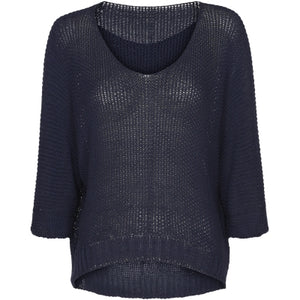 MARTA STRIK BLUSE NAVY 7010