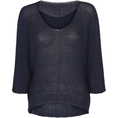 MARTA STRIK BLUSE NAVY 7010