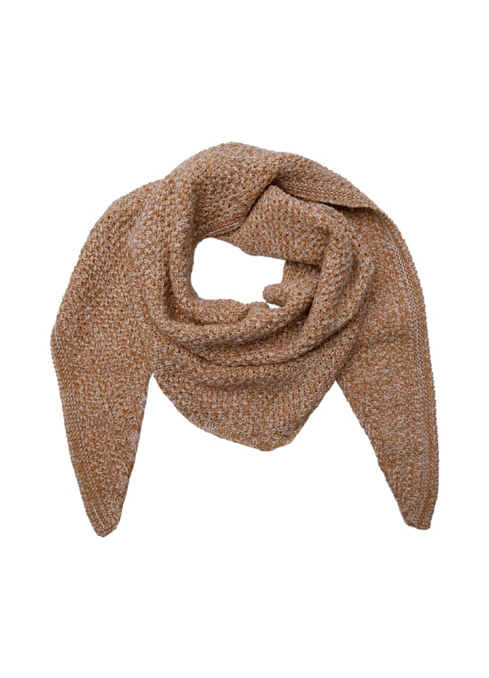 BLACK COLOUR TRIANGLE SCARF KITTY LATTE