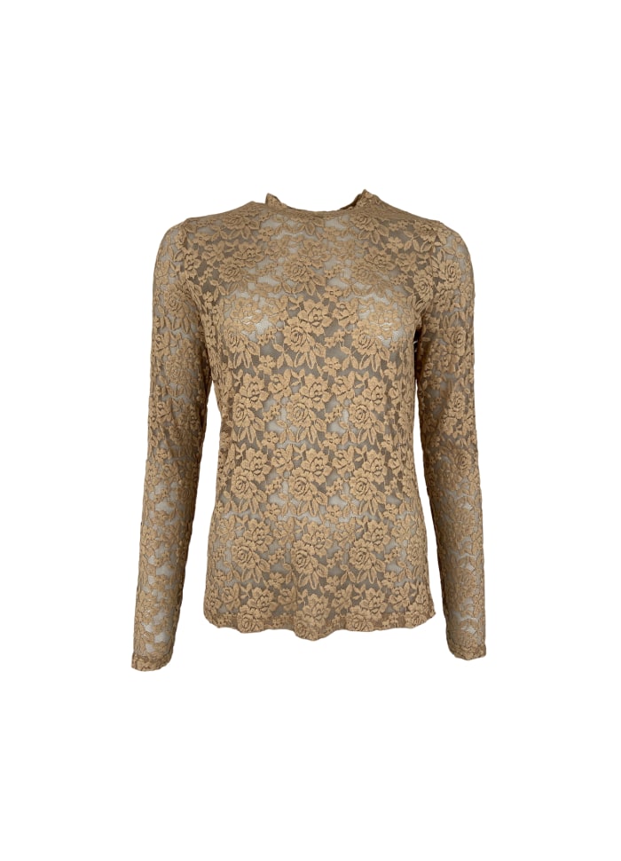 BLACK COLOUR LACE BLOUSE FRAPPE BLONDE