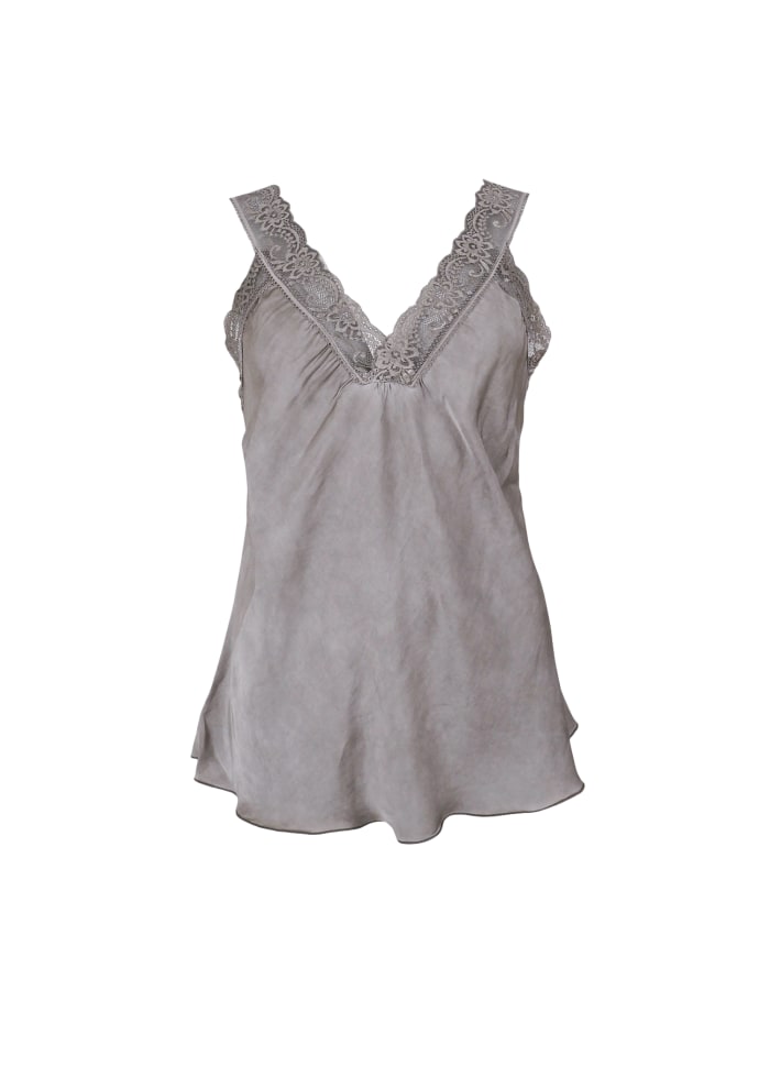 BLACK COLOUR BEA LACE TOP TAUPE
