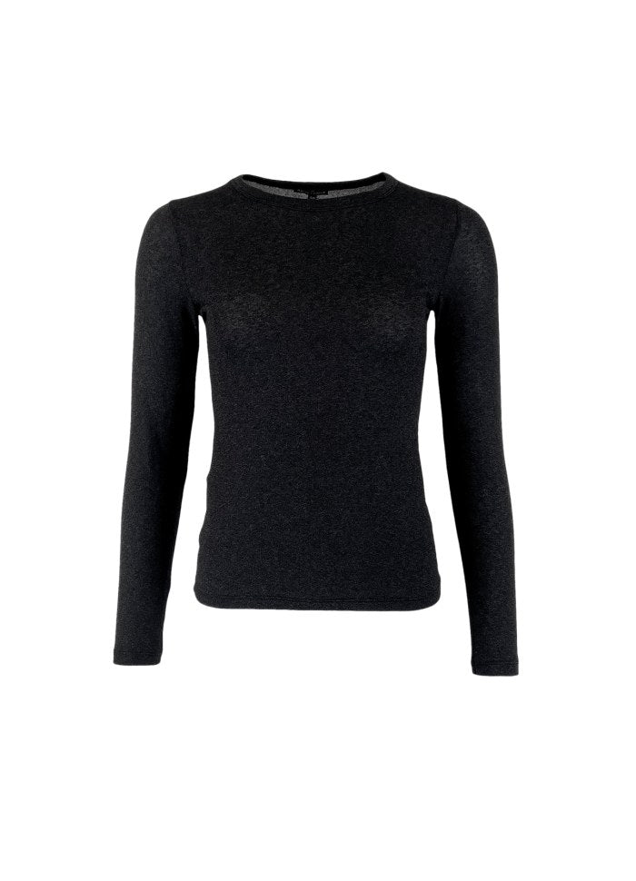 BLACK COLOUR FAYE LUREX BLOUSE BLACK/BLACK