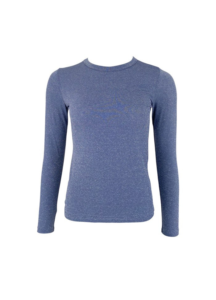 BLACK COLOUR FAYE LUREX BLOUSE JEANS BLUE